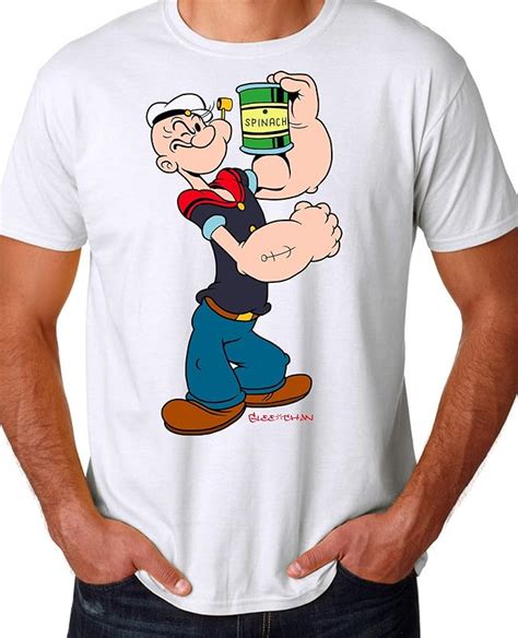 Buy Popeye The Sailor Man Latest White Printed T Shirt For Men Genuine And Smooth Fabric At