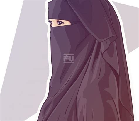 Bidadari Gambar Kartun Muslimah Bercadar Cantik