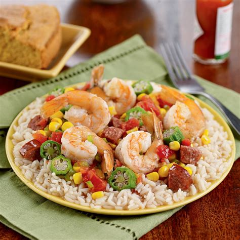 Salt dash of pepper 2 c. Diabetic Shrimp Creole Recipes : Okra Shrimp And Sausage Recipe From H E B - I used a 28oz can ...