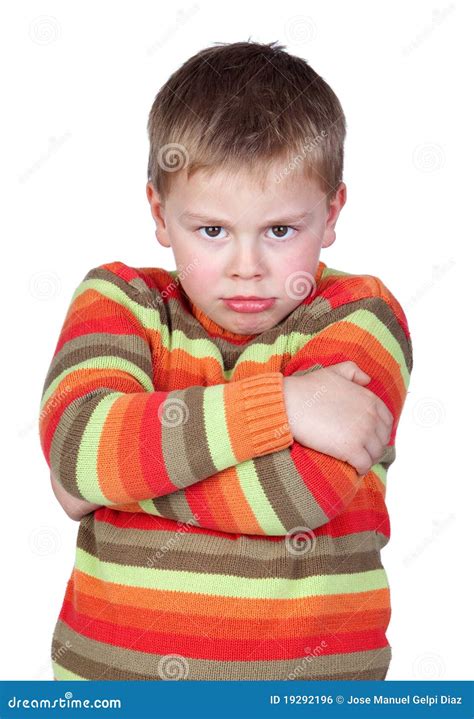 Angry Child With Crossed Arm Royalty Free Stock Image Image 19292196