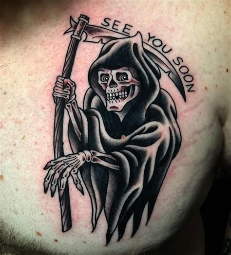Top More Than 72 Traditional Grim Reaper Tattoo Latest Vn
