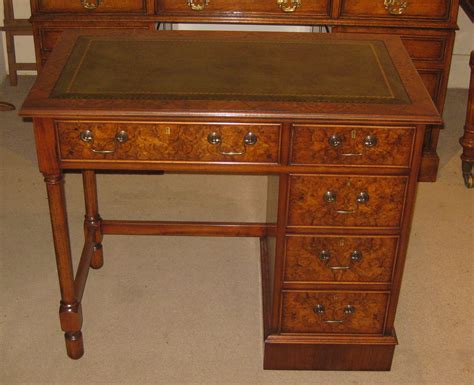 Fine Quality Victorian Style Reproduction Walnut One Sided Desk