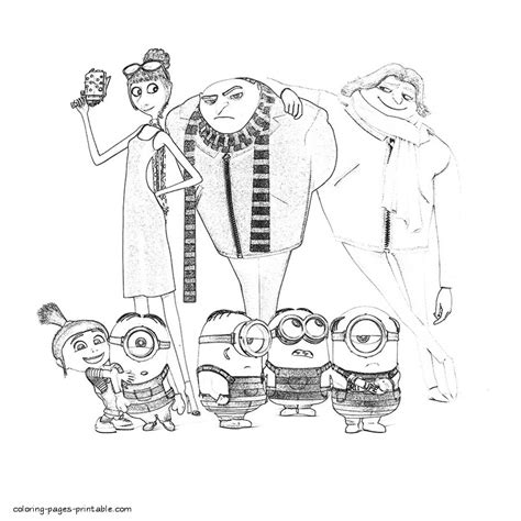 Despicable Me 3 Coloring Pages To Print Coloring Walls