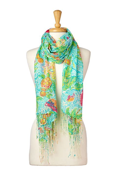 Lilly Pulitzer Cashmere Murfee Scarf Sarasota In Blue Lyst