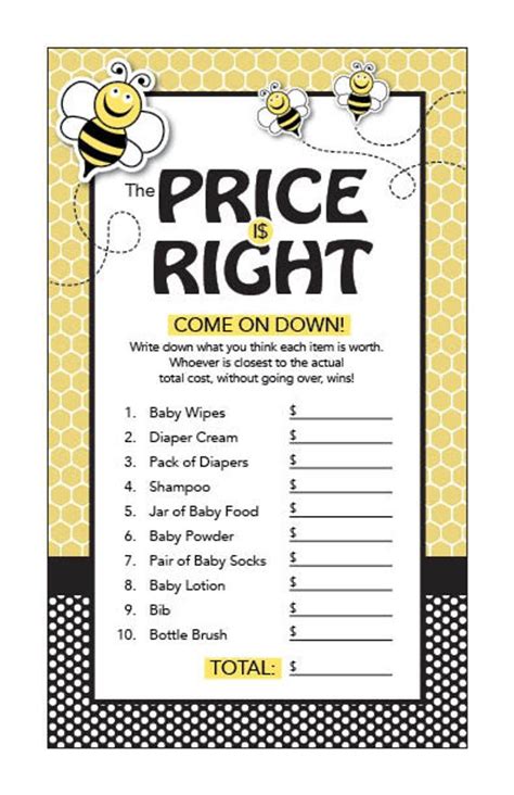 All i ask in return is that you leave me a comment. Instant Download Bee Baby Shower Games Pack, Printable ...