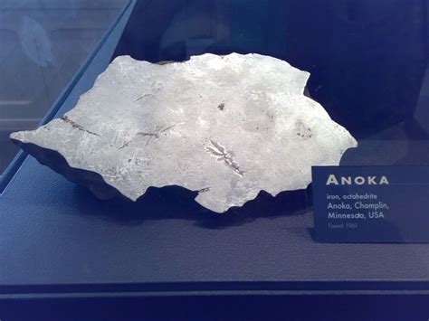 The First Piece Of The Anoka Meteorite Found In 1961 On Display At