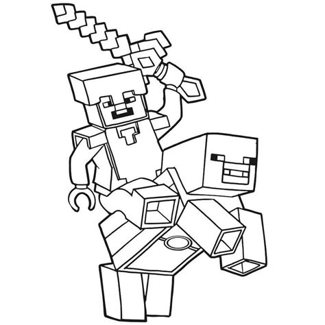 Minecraft Alex Coloring Printable Sketch Coloring Page