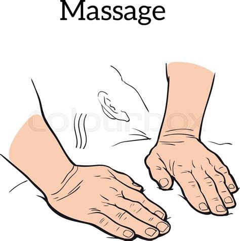 Hand Massage Back Massage Body Stock Vector Colourbox