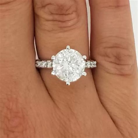 455 Ct Round Cut Diamond Solitaire Engagement Ring Ara Diamonds