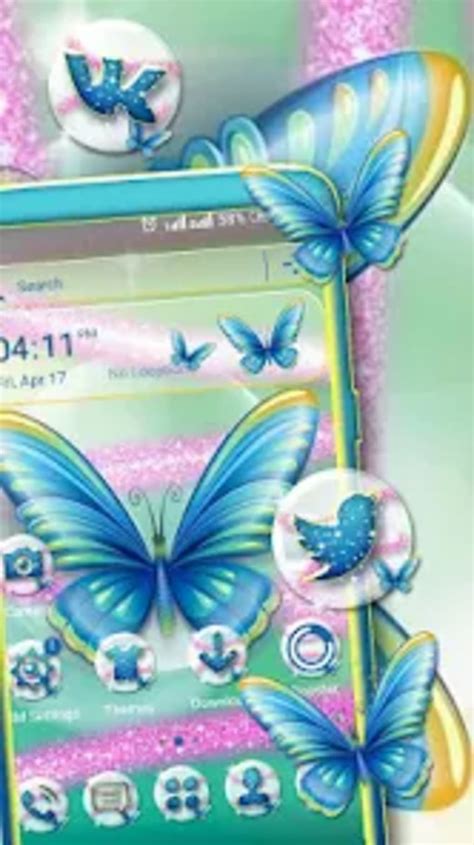 Android Için Butterfly Glitter Theme İndir