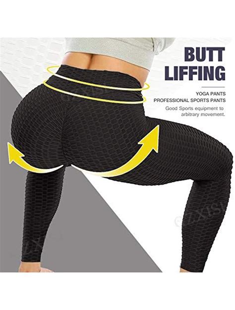 Buy Gzxisi Ruched Butt Lifting High Waist Textured Yoga Pants Tummy Control Workout Leggings