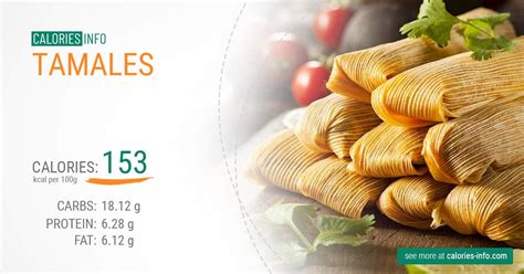 Tamales Calories And Nutrition 100g
