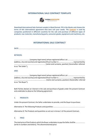 Free 9 Sales Contract Samples In Pdf Ms Word
