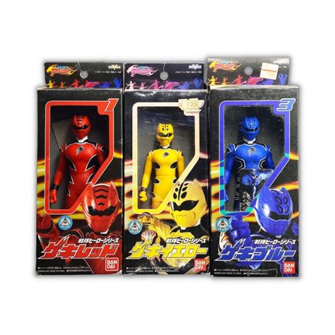 Power Ranger Juken Sentai Gekiranger Set 3 Soft Vinyl Etsy