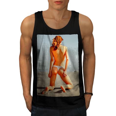 Wellcoda Sexy Hot Beach Lady Mens Tank Top Naked Active Sports Shirt Ebay