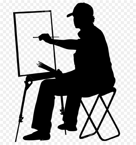 Painter Silhouette Vector At Collection Of Painter Silhouette Vector Free For