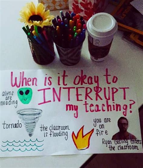 Anchor Charts For When To Interrupt The Teacher They Include Charts