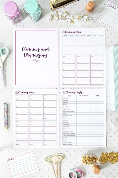 Deluxe Home Binder Printables, organizing printables, organized binder for the home, #printables ...