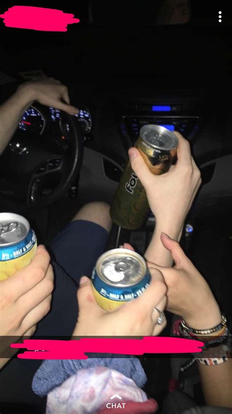 Girl On Snapchat Displaying Their Drinking Behind The Wheel Rtrashy