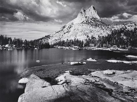Cathedral Peak And Lake The Ansel Adams Gallery