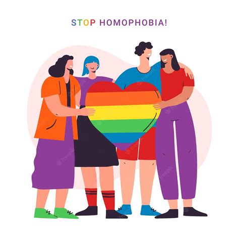 free vector hand drawn illustration of stop homophobia concept
