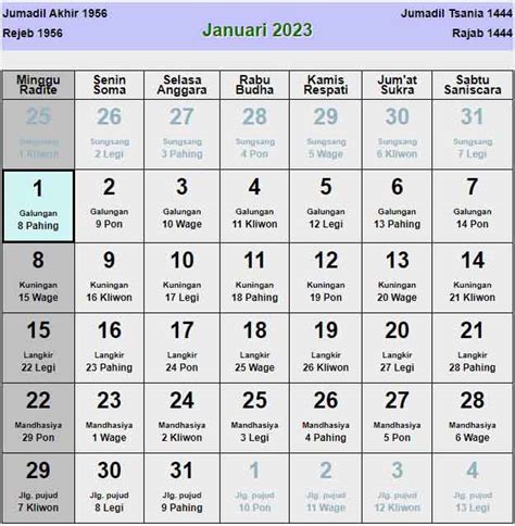 Kalender Juni 2023 Lengkap Dengan Pasaran Jawa Imagesee