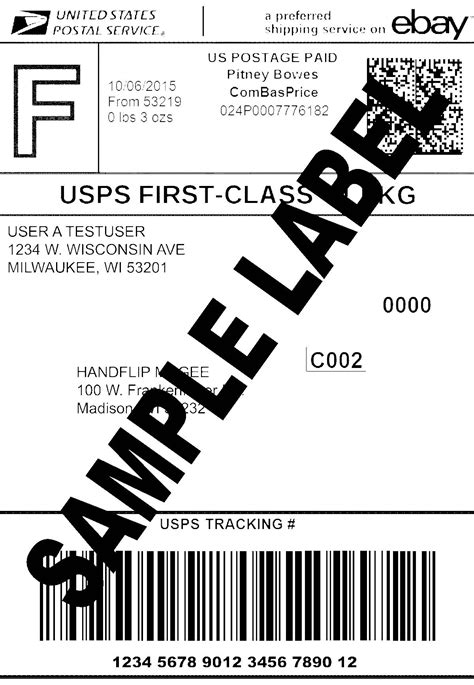 Sample Shipping Label