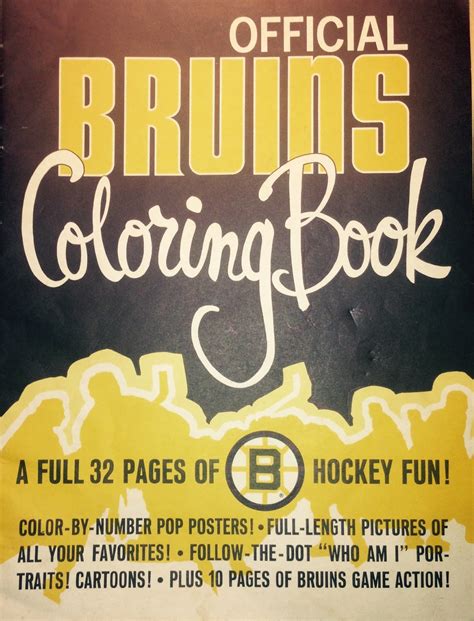 Boston Bruins 1972 Coloring Book