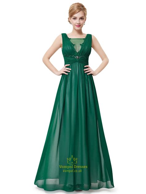 Dark Forest Green Prom Dress Fancy Bridesmaid Dresses