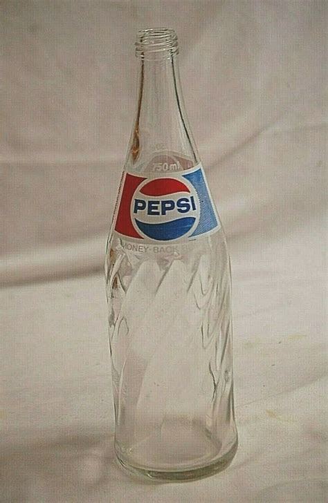 Old Vintage Pepsi Cola Beverages Soda Pop Canadian Clear Glass Bottle