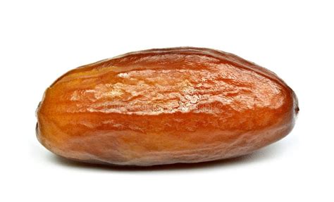 Single Dried Date Fruit On White Background Stock Image Image Of