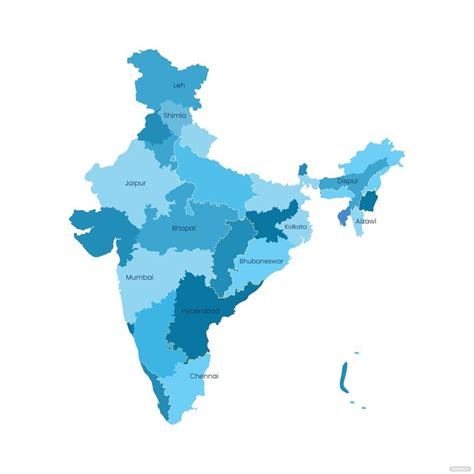 Simple India Map Vector In Illustrator Svg Eps Png Download Template Net