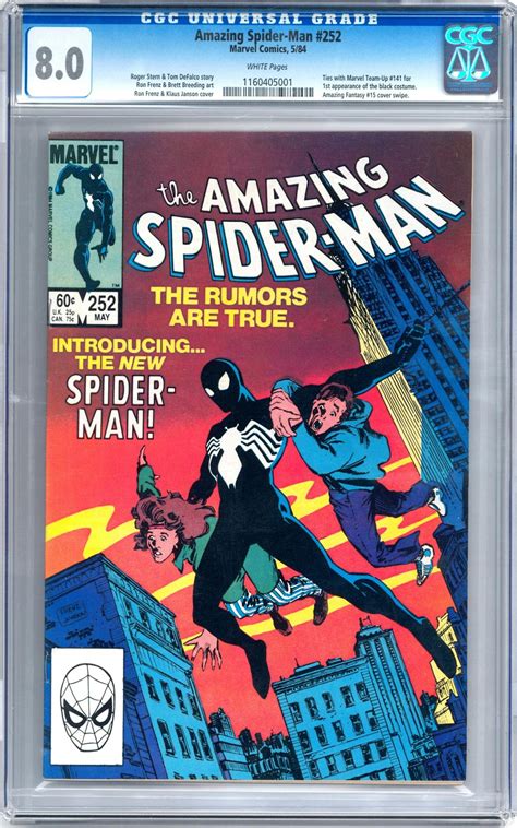 Amazing Spider Man 252 Cgc 80 W 1160405001 Da Card World