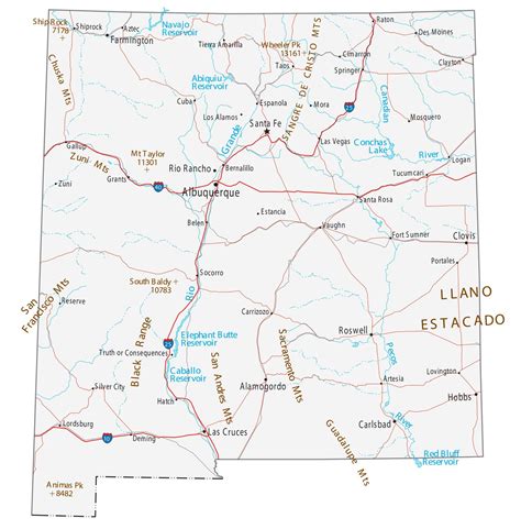 New Mexico Map Cities La Plata Gis Map