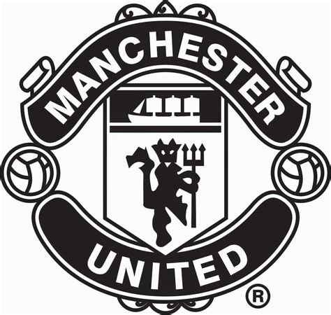 Manchester United Logo Black And White Vector