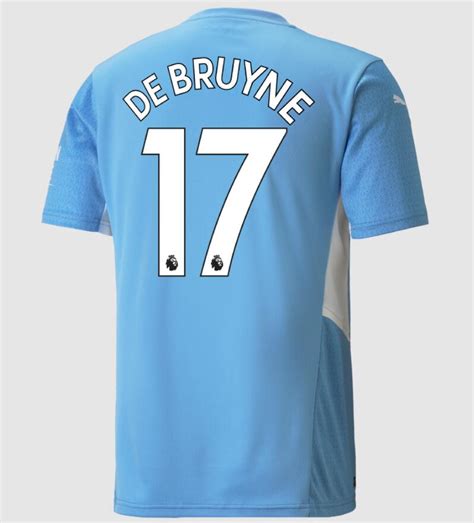 Kevin De Bruyne 17 Manchester City 202122 Home Soccer Jersey Model
