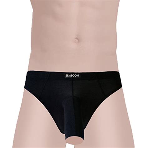 Buy Semboon Men S Long Bulge Open Penis Sleeve Cock Glove Briefs Bikini Underwear Online At