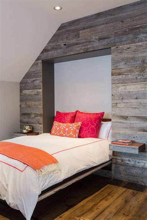 Transform your bedroom into a western style bedroom with these reclaimed barnwood beds made of materials that allow them to be both sturdy and unique in design. Design Inspiration: 25 Bedrooms With Reclaimed Wood Walls