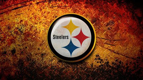 Pittsburgh Steelers With Background Of Yellow Red And Black Hd Steelers
