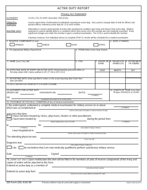 Dd Form 220 Fill Out Sign Online And Download Fillable Pdf