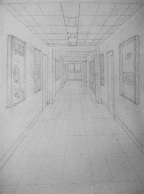 1 Point Perspective Hallway By Jess Morales On Deviantart