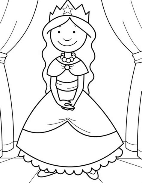 Animatie disney kleurplaten prinses sprookjes. Gratis kleurplaat Prinses met kroon | THEMA | Prinsen en ...