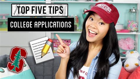 Top Five Tips College Applications Youtube