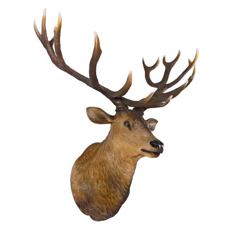 Design Toscano Big Antler Buck Trophy Deer Head Wall Sculpture