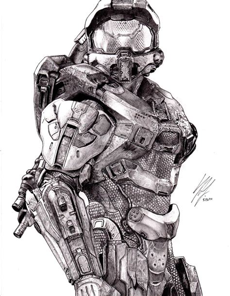 Halo Master Chief Drawing At Paintingvalley Com Explore Collection Of Halo Master Chief