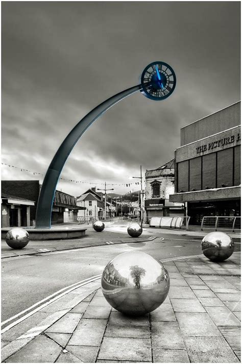 The Futuristic Looking Clock That Can Be Found In The Centre Of Ebbw