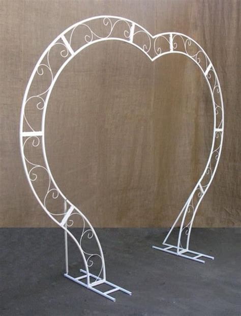 Wedding Arch Heart Heart Shaped White Metal Wedding Arch Frame
