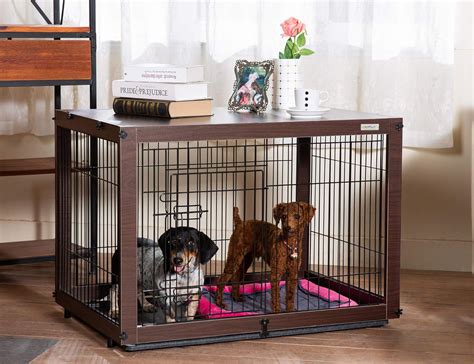 Simply Wood And Wire Dog Crate Pet Crate End Table Wooden