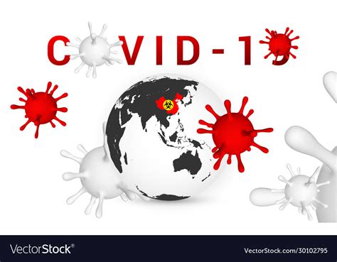 Coronavirus Covid 19 2019 Nkov 3d Virus Unit Vector Image
