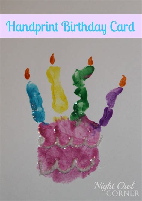 Handprint Birthday Card Craft Ideas Birthday Cards For Mom